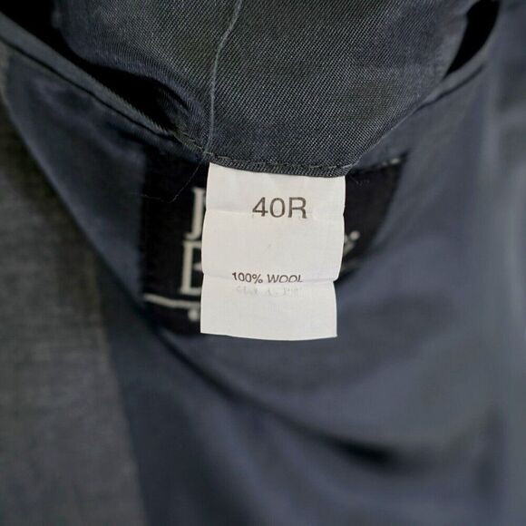 Jos A‎ Bank Wool Gray 40R 2 Button Suit Jacket / Blazer - Picture 9 of 12